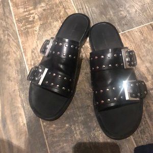 Black studded Zara sandals
